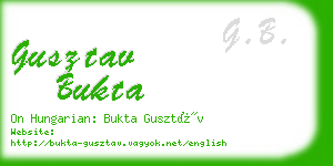 gusztav bukta business card